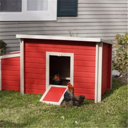 NEW AGE PET New Age Pet ECHK103-B-RD Fontana Chicken Barn; Red - Maple ECHK103B-RD